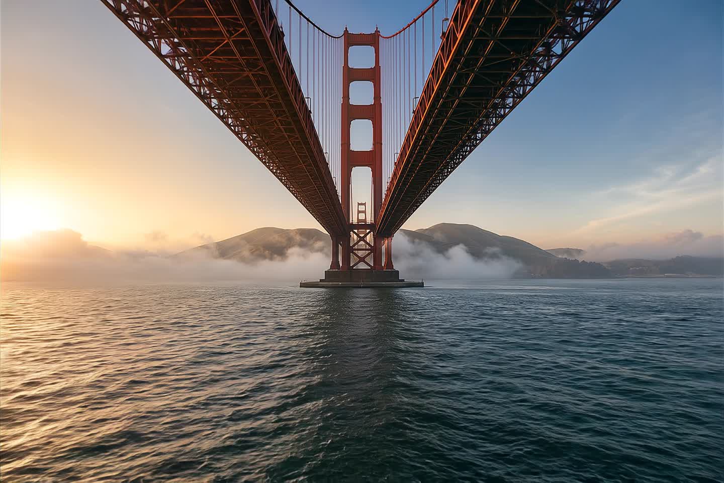 Aerial view of the Golden Gate Bridge